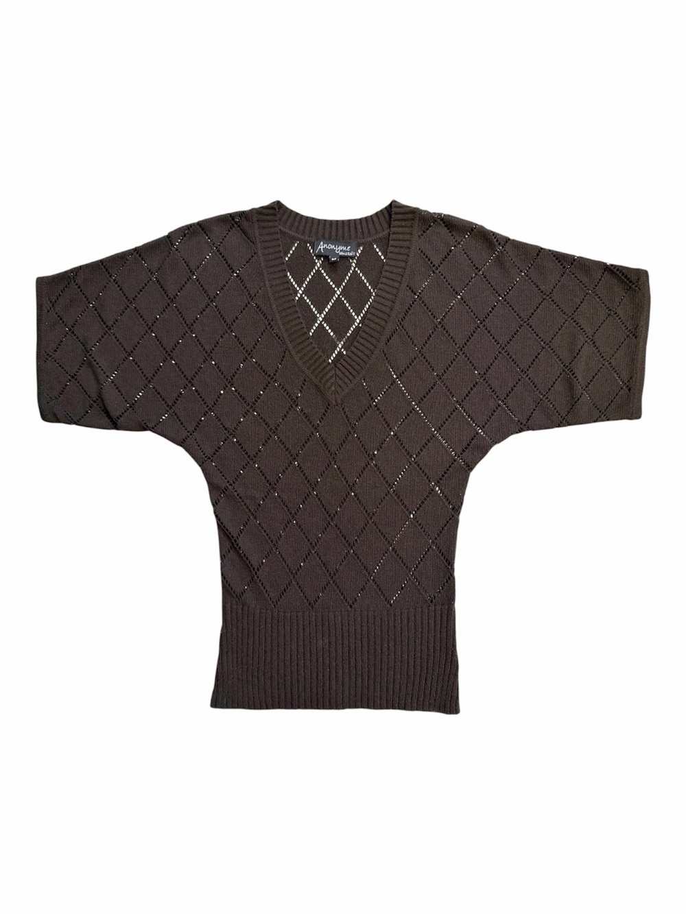 Dark Brown Loose Knit Top